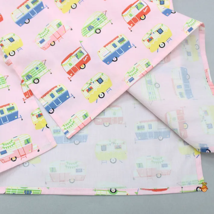 Fashion Vehicle Printed Top And Pyjama Sleepwear