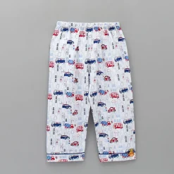 Hot Vehicles Printed White Sleepwear BOY Sleep Wear | Sleepwear