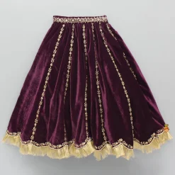 Hot Velvet Embroidered Top And Lehenga With Dupatta Ethnic Wear | Lehengas & Ghagras