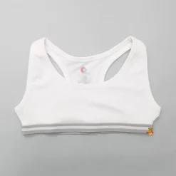 New White And Grey Sports Beginners Bra - Set Of 2 Underwear