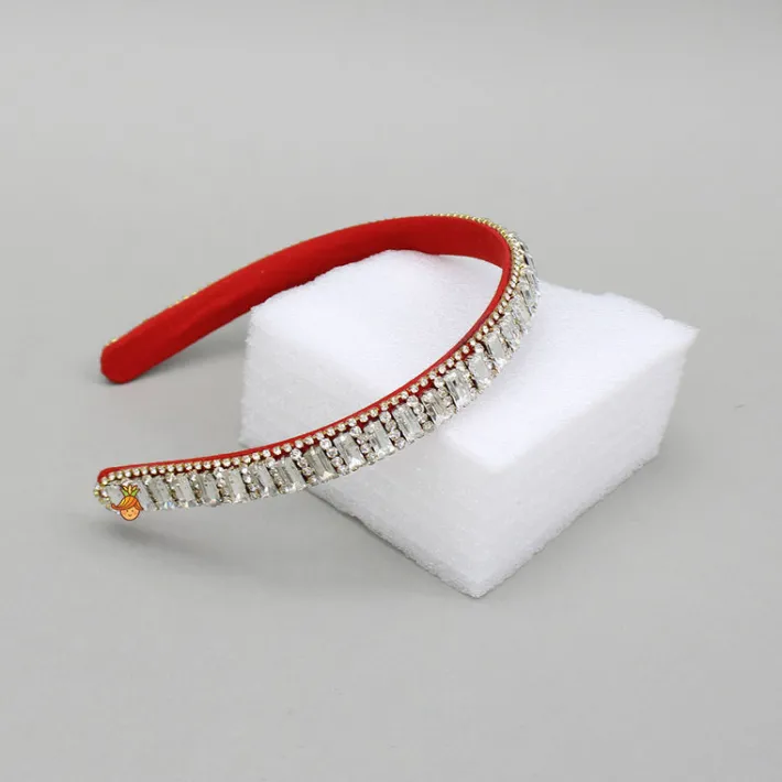 Discount White Artificial Stone Embellished Hairband Hair Accessories | Hair Bands