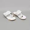 Fashion White Braided Kolhapuri Flats Shoes