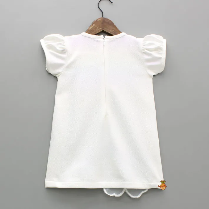 Best White Embellished Dress With Matching Sling Bag Dresses & Sets | Dresses
