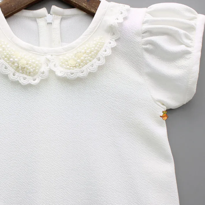 Best White Embellished Dress With Matching Sling Bag Dresses & Sets | Dresses