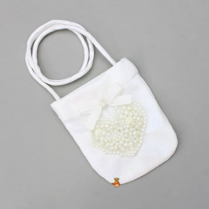 Best White Embellished Dress With Matching Sling Bag Dresses & Sets | Dresses