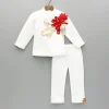 Outlet White Embroidered Sherwani and Pant BOY Indian Ethnic Wear | Sherwani Sets