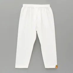 Sale White Embroidery Detailed Kurta And Pyjama BOY Indian Ethnic Wear | Ethnic Sets