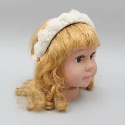 Sale White Floral Pearly Fur Hair Band Hair Accessories | Hair Bands