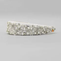 Best White Flowers And Pearls Embellished Fancy Hair Band Hair Accessories | Hair Bands