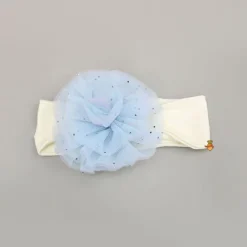 Sale White Head Band With Decorative Net Flower Hair Accessories | Head Bands