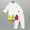 Hot White Multicolour Embroidered Kurta And Pyjama BOY Indian Ethnic Wear | Ethnic Sets