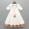 Fashion White Multicolour Embroidered Kurti With Gota Lace Detailing Ethnic Wear | Kurtis & Jumpsuits