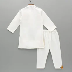 Hot White Multicolour Embroidered Kurta And Pyjama BOY Indian Ethnic Wear | Ethnic Sets