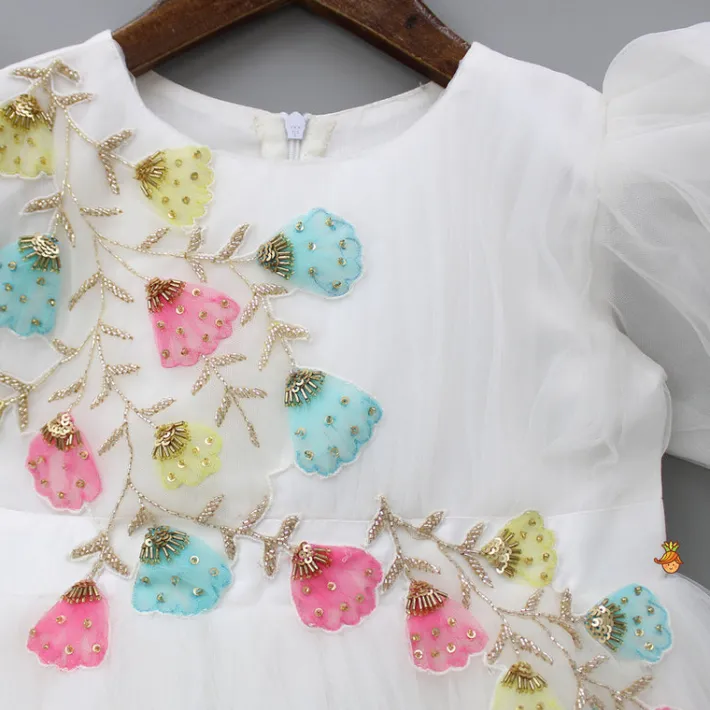Outlet White Net Frilly Dress Dresses & Sets | Dresses