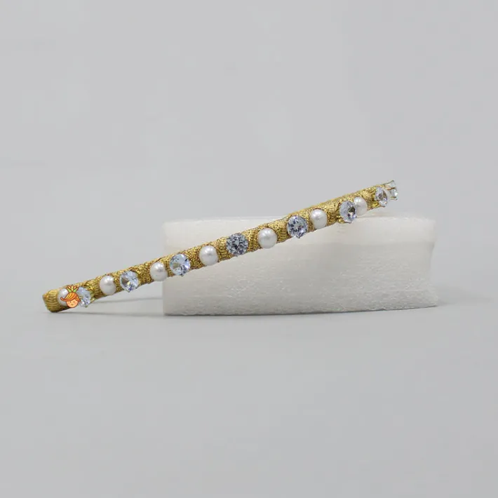 Sale White Stones Adorned Pearly Hair Band Hair Accessories | Hair Bands