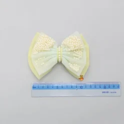 New Yellow And Blue Net Dual Bowie Hair Clip Hair Accessories | Hair Clips