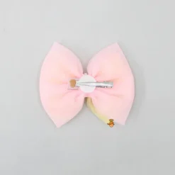 Sale Yellow And Pink Net Dual Bowie Hair Clip Hair Accessories | Hair Clips