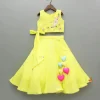 Hot Yellow Beaded Embroidery Top With Lehenga Ethnic Wear | Lehengas & Ghagras