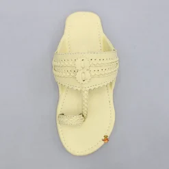 Online Yellow Braided Kolhapuri Flats Shoes