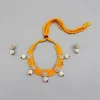 Clearance Yellow Embellished Beautiful Choker Necklace And Earrings Jewellery
