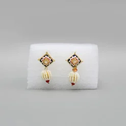 Clearance Yellow Embellished Beautiful Choker Necklace And Earrings Jewellery