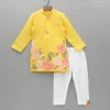 New Yellow Embroidered Kurta And Pyjama BOY Indian Ethnic Wear | Ethnic Sets