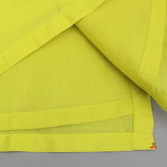 Sale Yellow Embroidered Kurta And Pyjama BOY Indian Ethnic Wear | Ethnic Sets