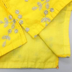 Clearance Yellow Embroidered Kurta And White Dhoti BOY Indian Ethnic Wear | Ethnic Sets