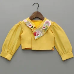 Best Yellow Embroidered Top And Lehenga Ethnic Wear | Lehengas & Ghagras
