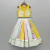 Discount Yellow Gota Lace Embroidered Top And Colour Blocked Multicolour Lehenga Ethnic Wear | Lehengas & Ghagras