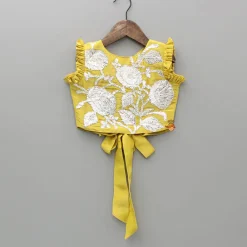 Best Yellow Gota Work Embroidered Top And Lehenga Ethnic Wear | Lehengas & Ghagras