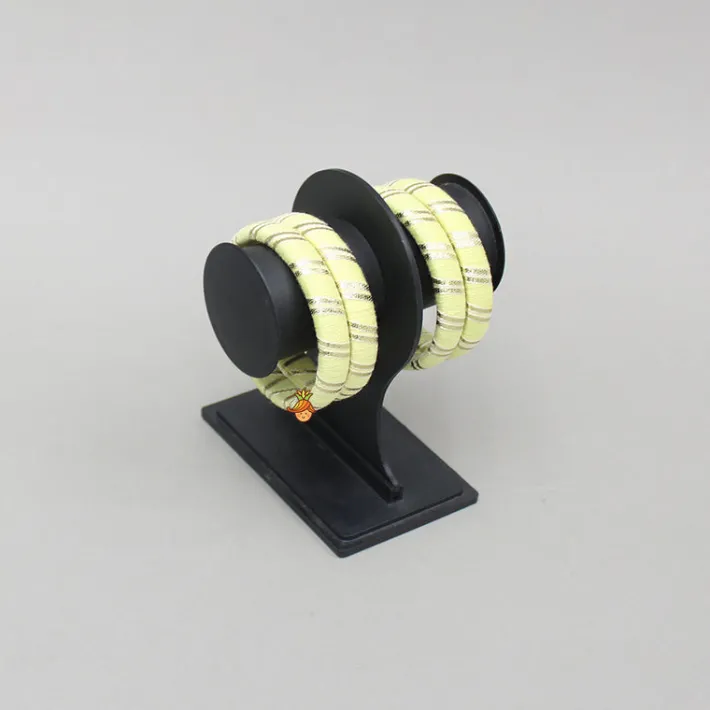 New Yellow Lace Detailed Bangles Set Bangles
