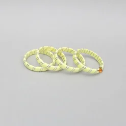New Yellow Lace Detailed Bangles Set Bangles
