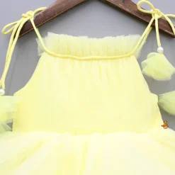 Discount Yellow Layered Dress With Tie Up Shoulder Straps Dresses & Sets | Dresses