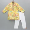 Outlet Yellow Multicolour Printed Kurta And Pyjama BOY Twinning Sets | Indian Ethnic Wear