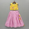 New Yellow Thread Embroidered Crop Top And Pleated Lehenga Ethnic Wear | Lehengas & Ghagras
