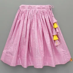 Fashion Yellow Thread Embroidered Crop Top And Pleated Lehenga Ethnic Wear | Lehengas & Ghagras