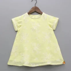 Online Yellow Thread Embroidered Kurti And Sharara Ethnic Wear | Palazzos & Shararas
