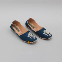 New Zardozi Embroidered Blue Jutti BOY Shoes | Shoes