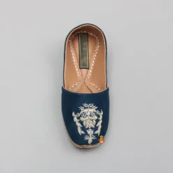 New Zardozi Embroidered Blue Jutti BOY Shoes | Shoes