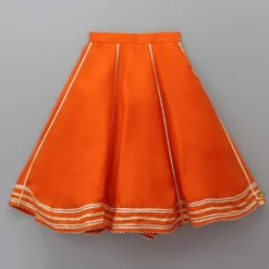 Fashion Zardozi Embroidered Orange Dual Flaps Top And Lehenga Ethnic Wear | Lehengas & Ghagras