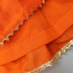 Fashion Zardozi Embroidered Orange Dual Flaps Top And Lehenga Ethnic Wear | Lehengas & Ghagras