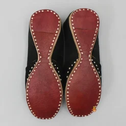 Clearance Zari And Thread Embroidered Lion Face Black Jutti BOY Shoes