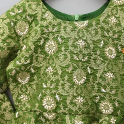 New Zari Brocade Embroidered Peplum Top With Dhoti Ethnic Wear | Dhotis & Patialas