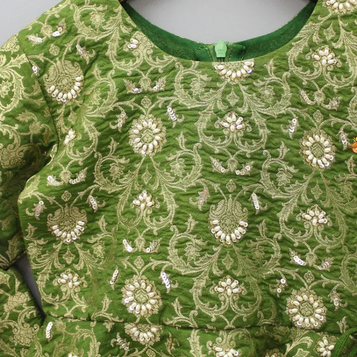 New Zari Brocade Embroidered Peplum Top With Dhoti Ethnic Wear | Dhotis & Patialas