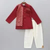 Outlet Zari Brocade Layered Flap Kurta And Pyjama BOY Indian Ethnic Wear | Ethnic Sets
