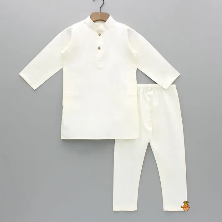 Outlet Zari Thread Embroidered And Floral Printed Ethnic Jacket With Off White Kurta And Pyjama BOY Indian Ethnic Wear | Ethnic Sets