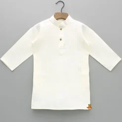 Outlet Zari Thread Embroidered And Floral Printed Ethnic Jacket With Off White Kurta And Pyjama BOY Indian Ethnic Wear | Ethnic Sets
