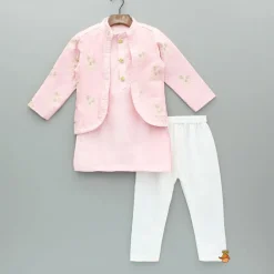 Hot Zari Thread Work Full Sleeves Jacket With Kurta And Pyjama BOY Indian Ethnic Wear | Ethnic Sets